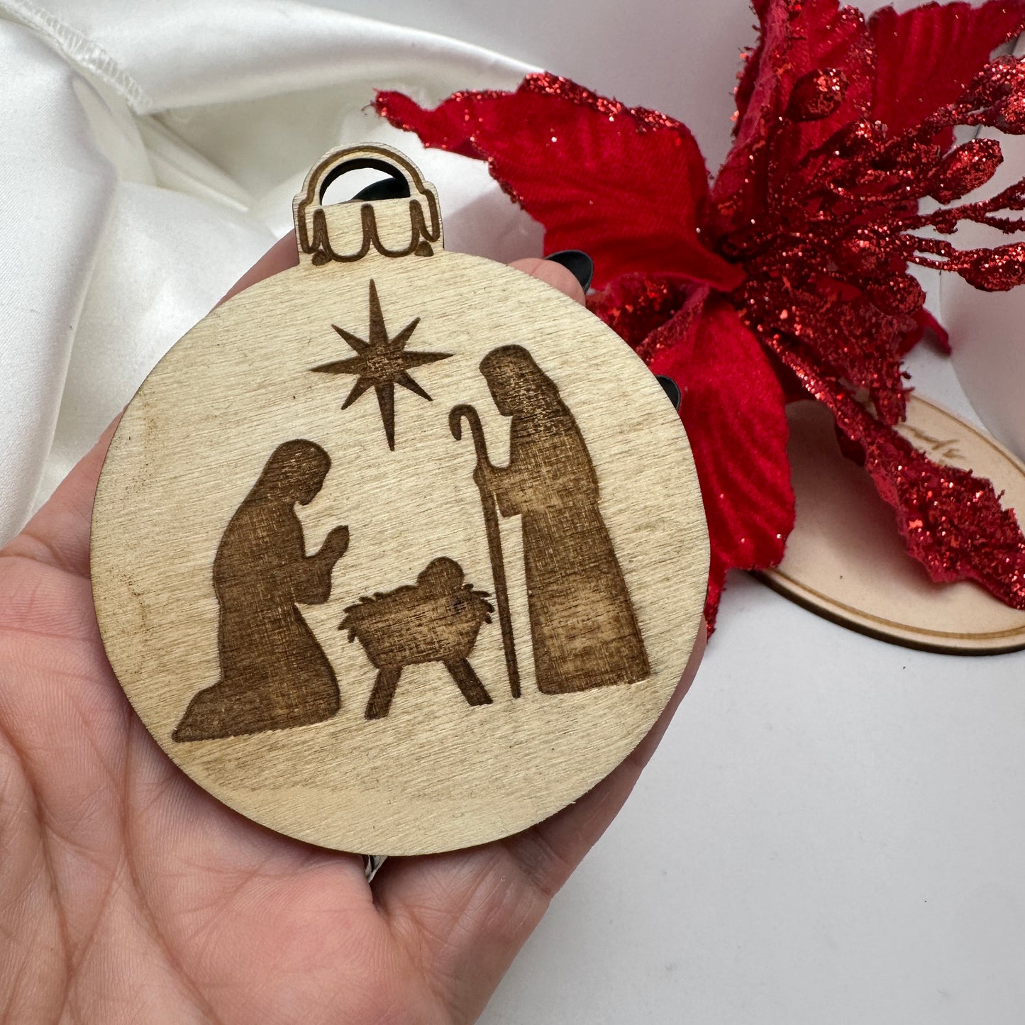 Nacimiento en Madera engravado en Láser