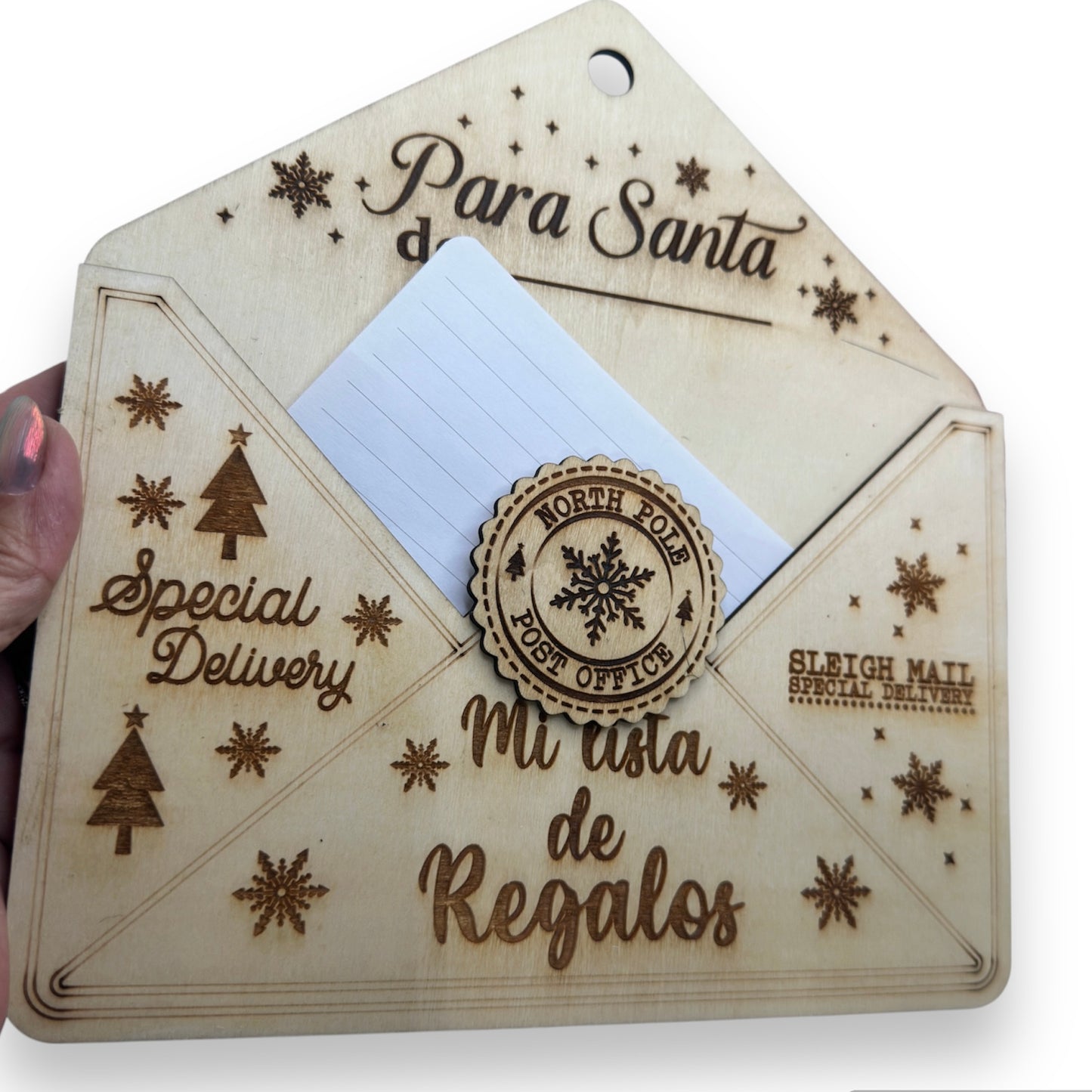 Sobre en Madera para Carta a Santa