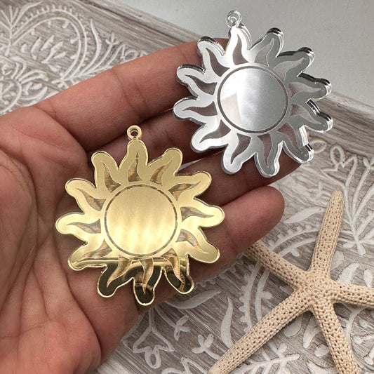 Sol en Acrílico Espejo Pendant