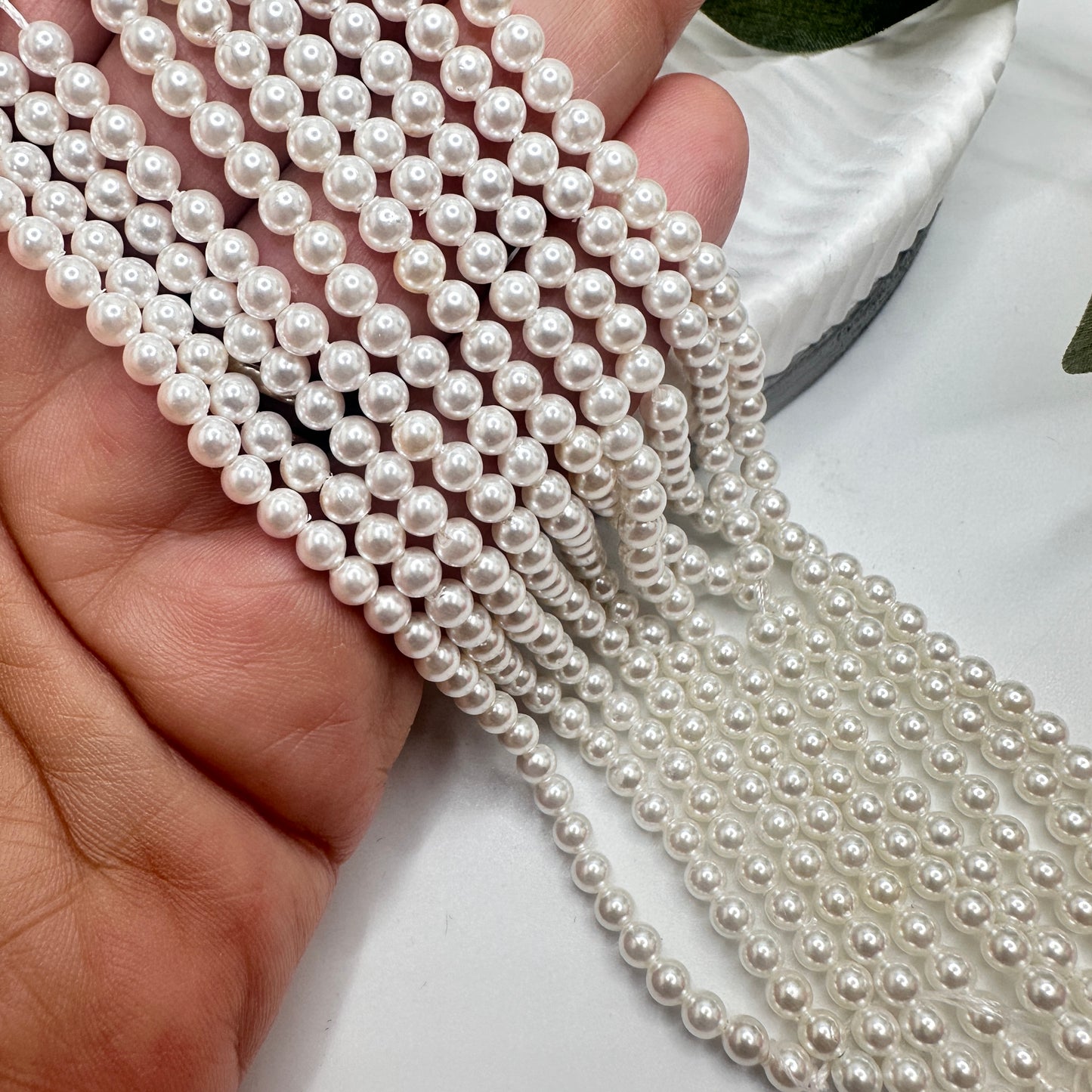 Perlas Shell en 4 mm