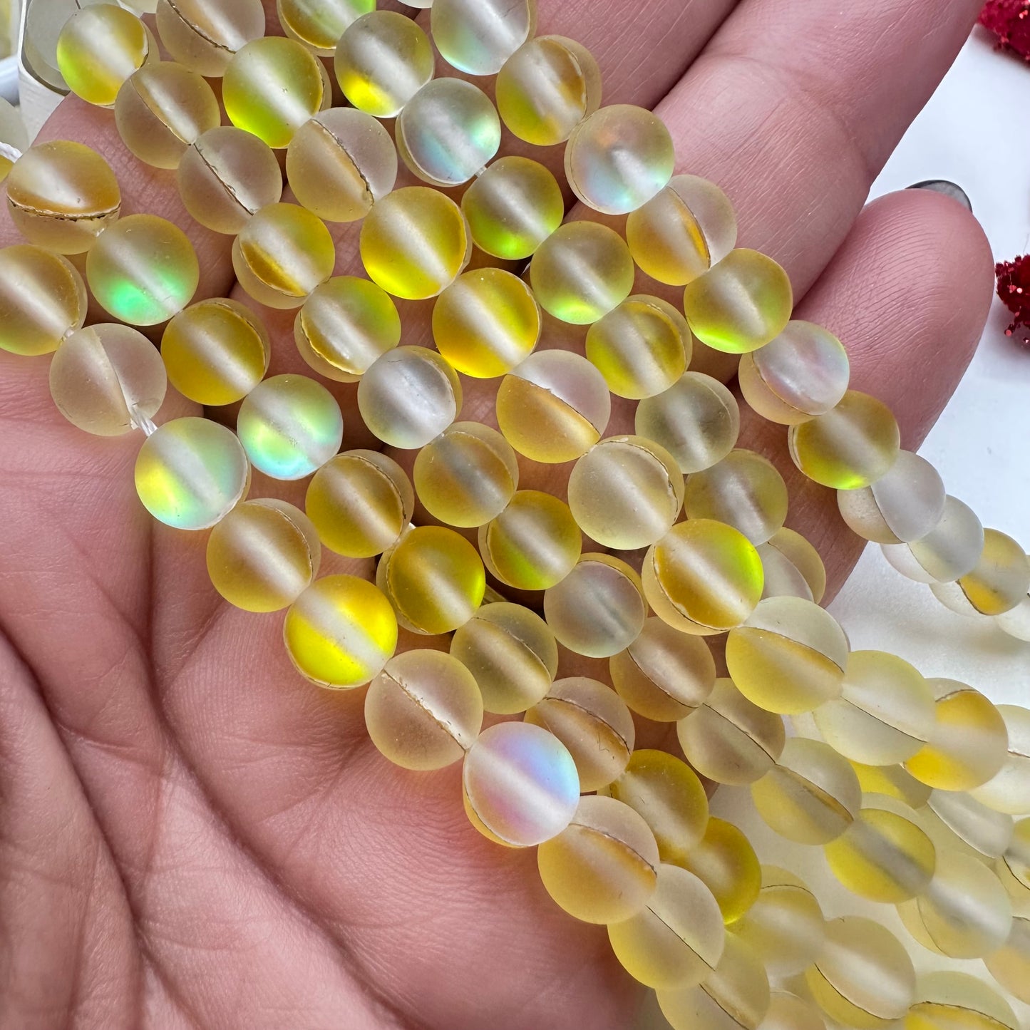 Moonstone Natural AAA Frosted 6mm