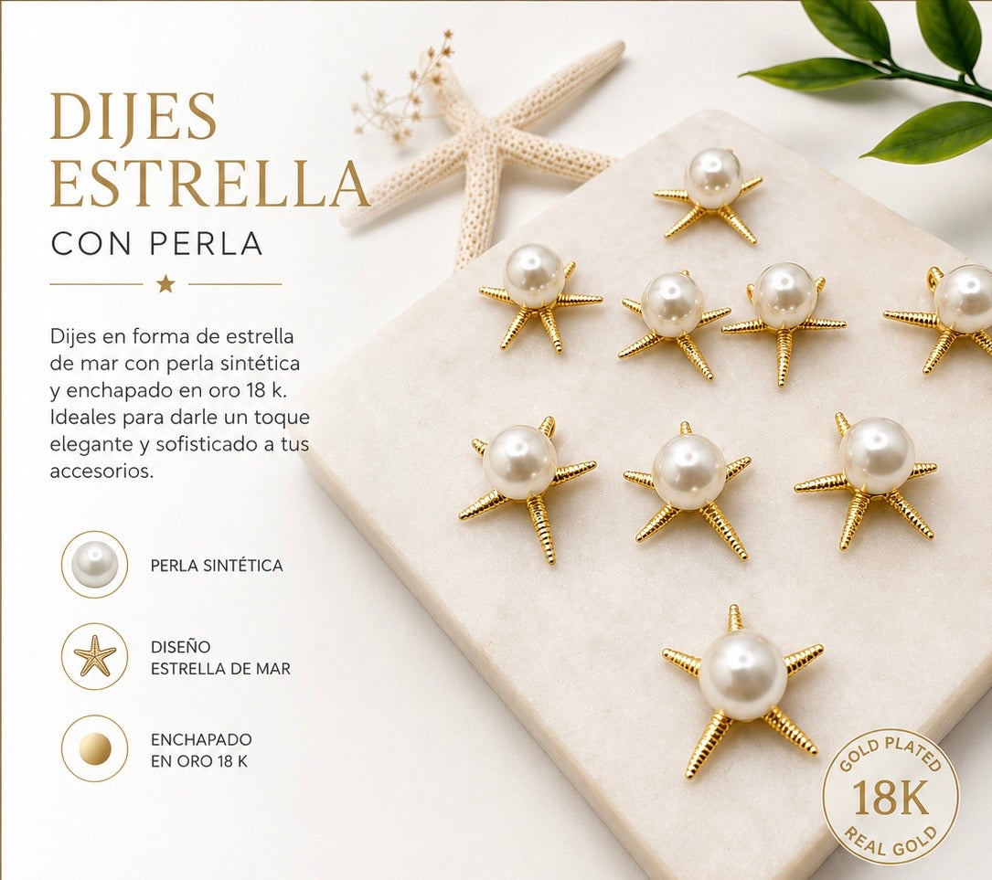 Estrella de Mar con Perla Acrílica GP