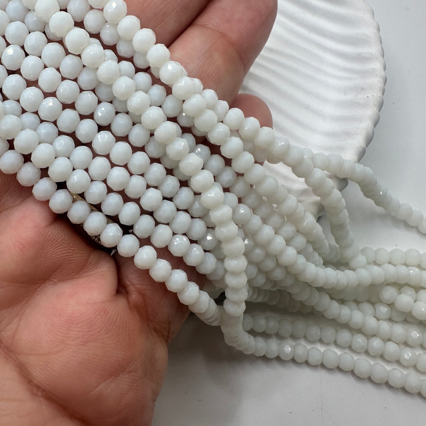 Cristal Rondell Blanco 4 mm