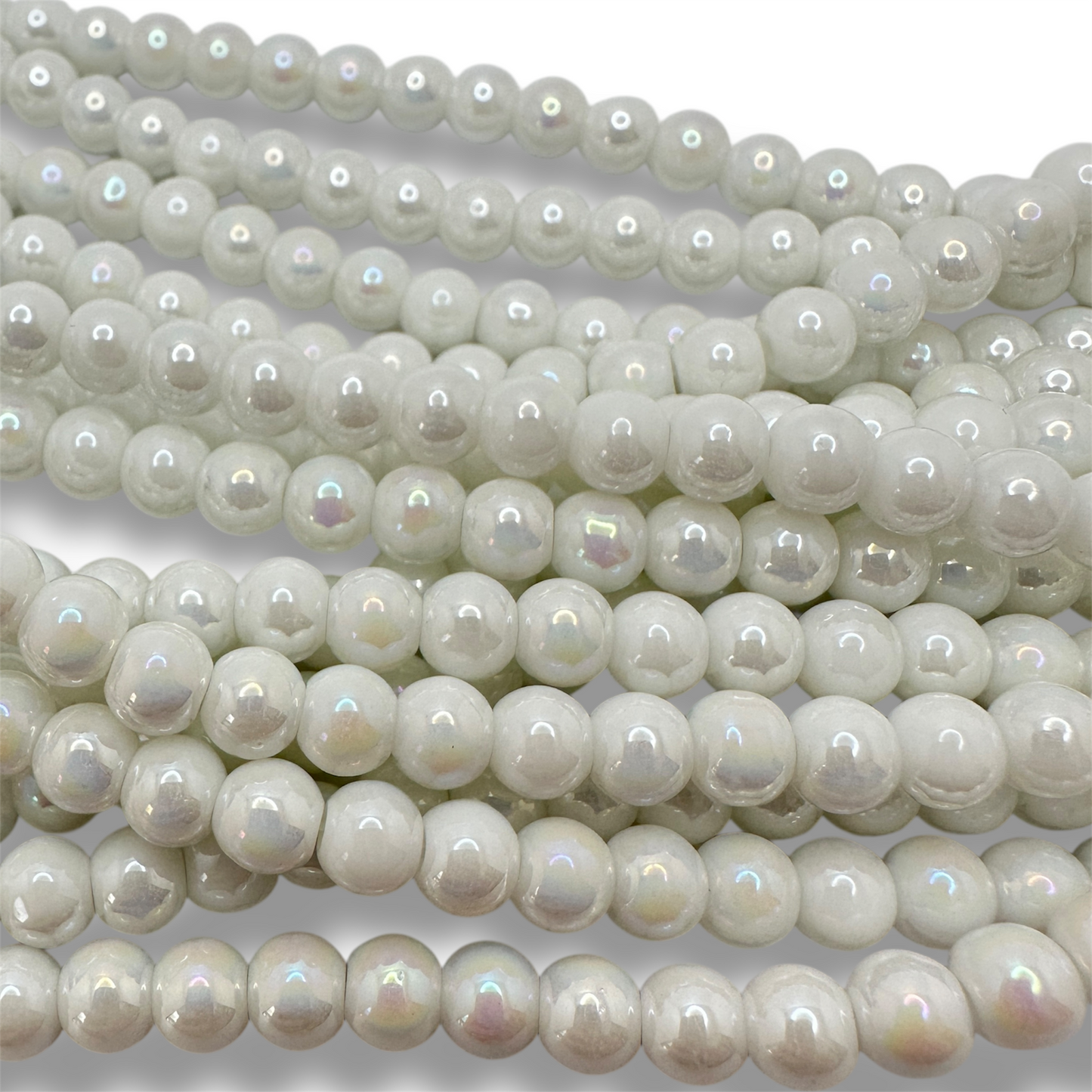 Cristal Redondo Blanco 6 mm