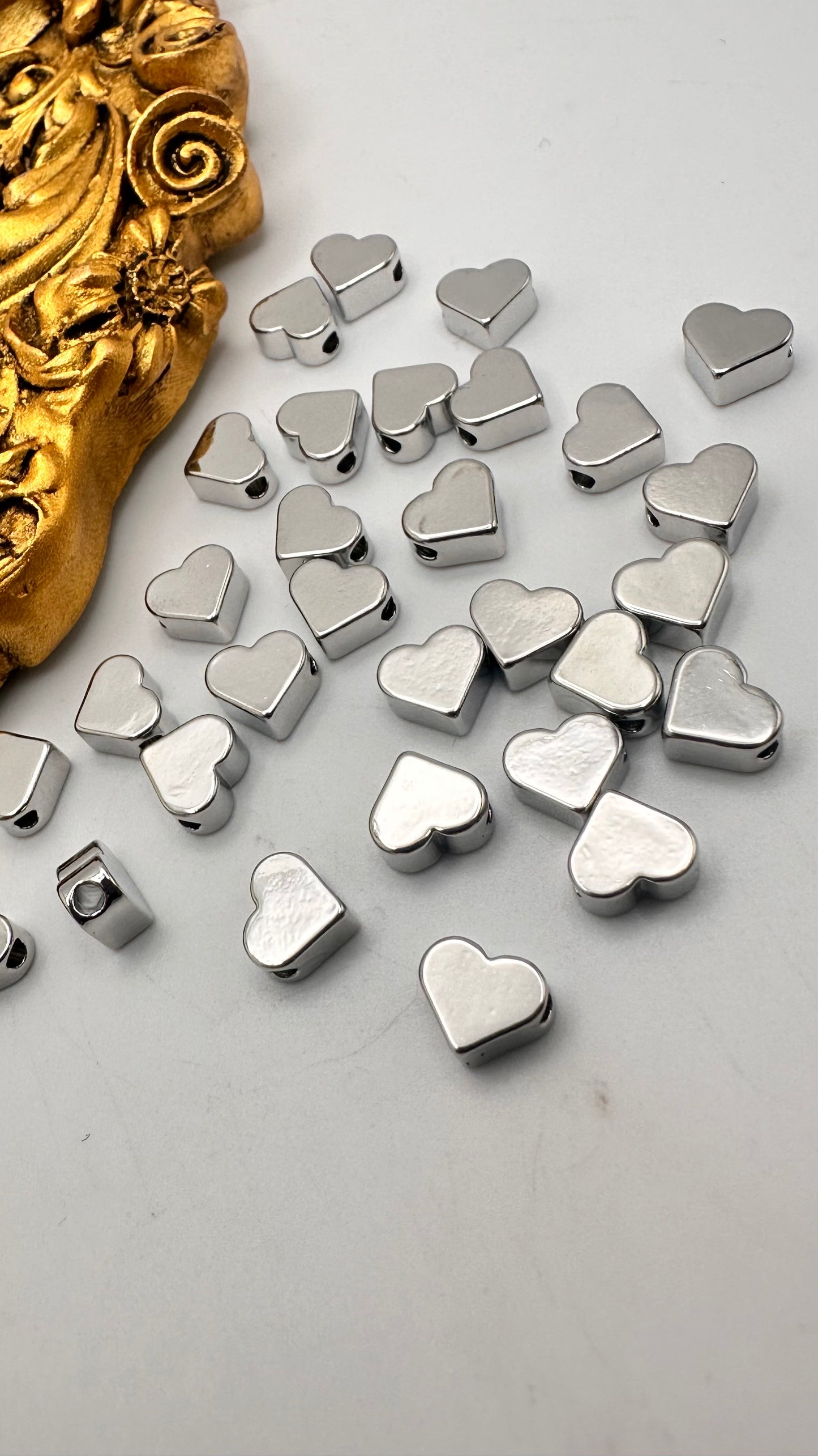 Separadores de Corazon Enchapados en Plata