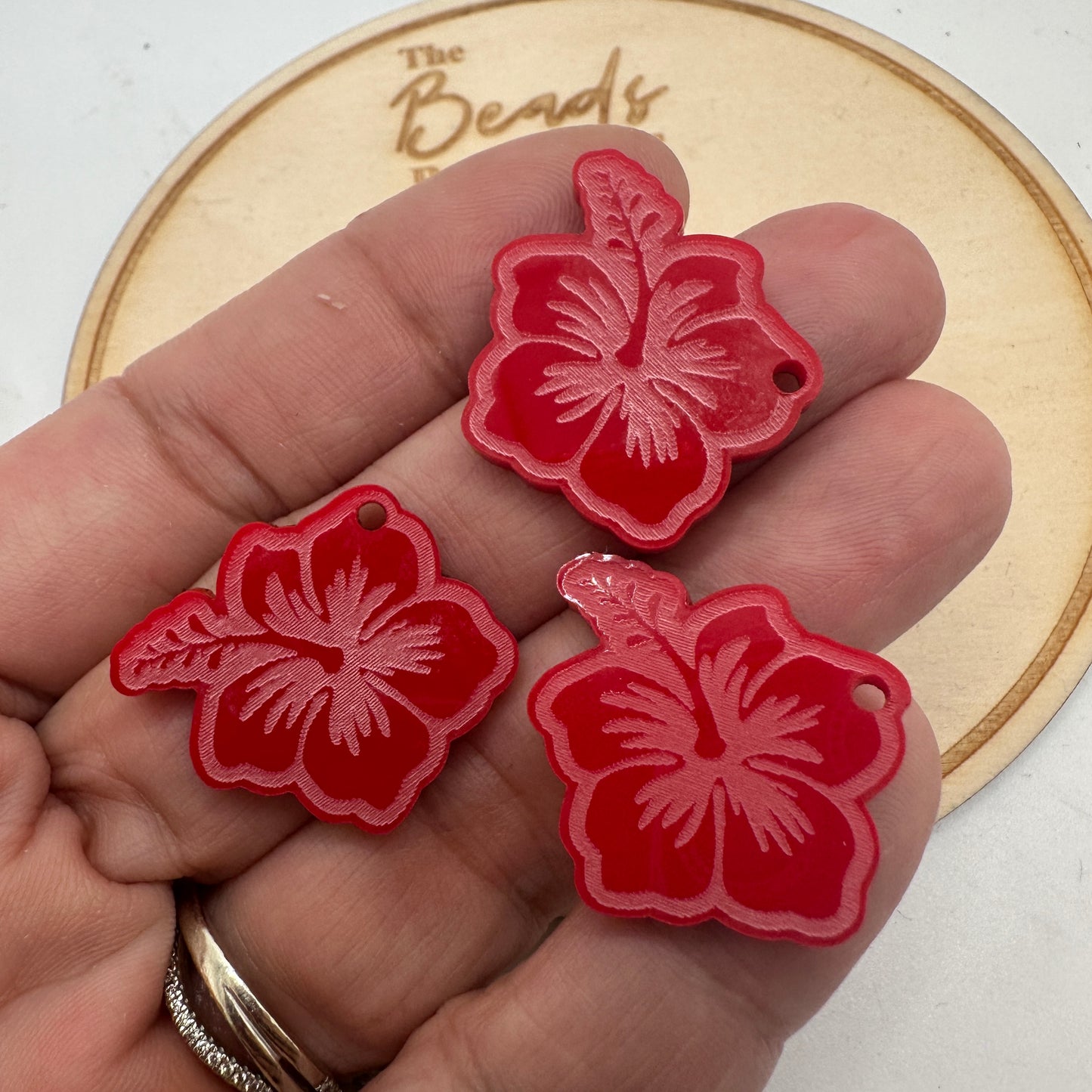 Amapolas en Acrílico 24 mm Pendant