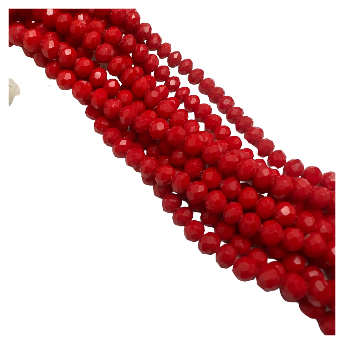 Cristal Rondel Rojo Obscuro 6mm