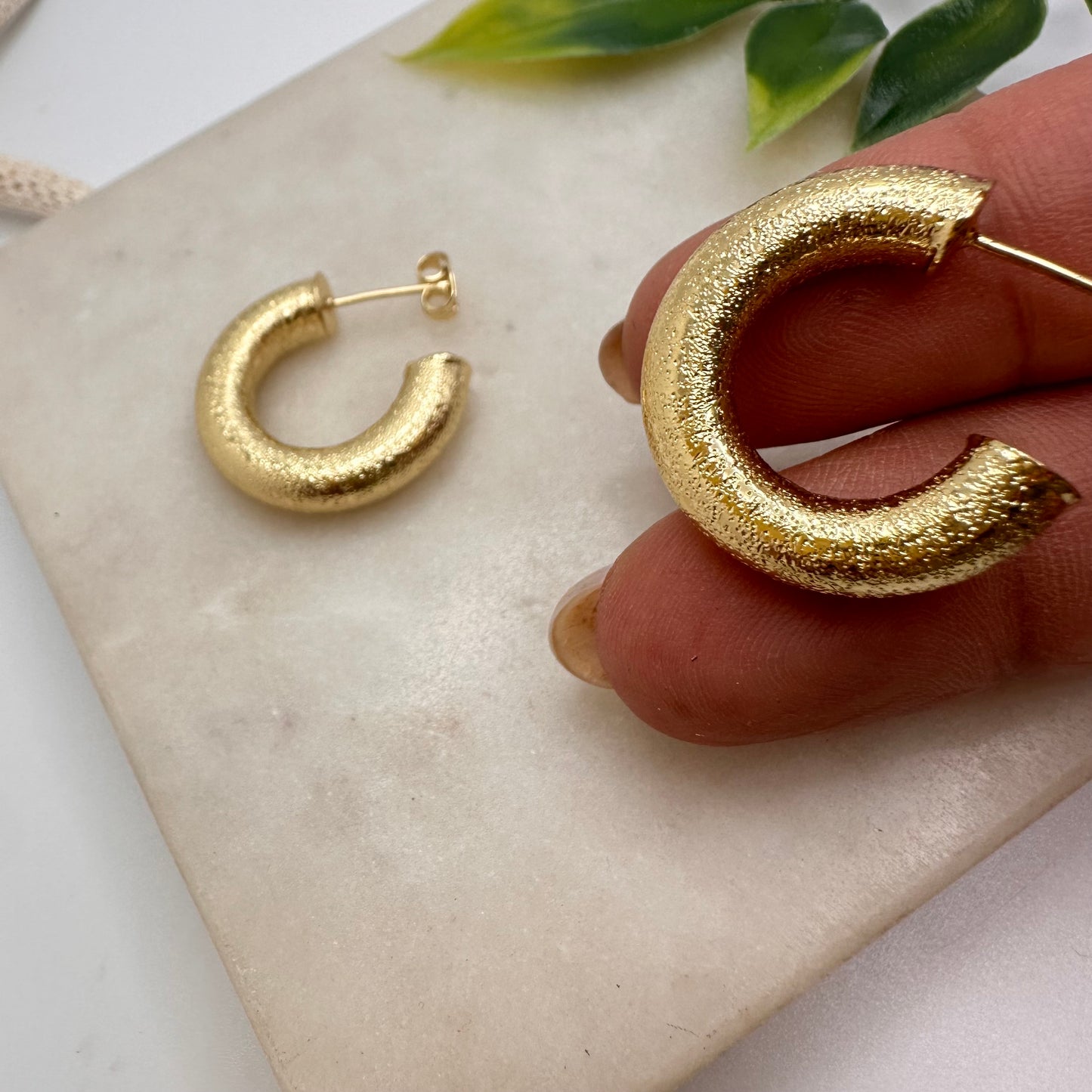 Pantallas Tipo Hoop Gold Plated 18k