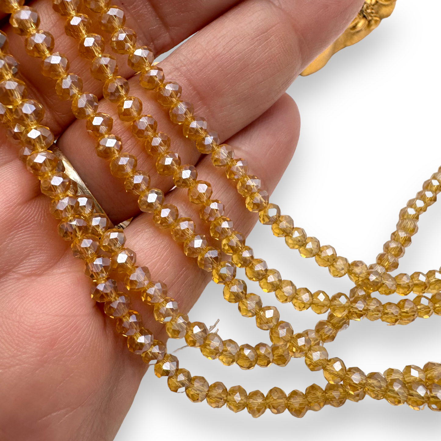 Cristal Rondel 4mm Dark Kaki