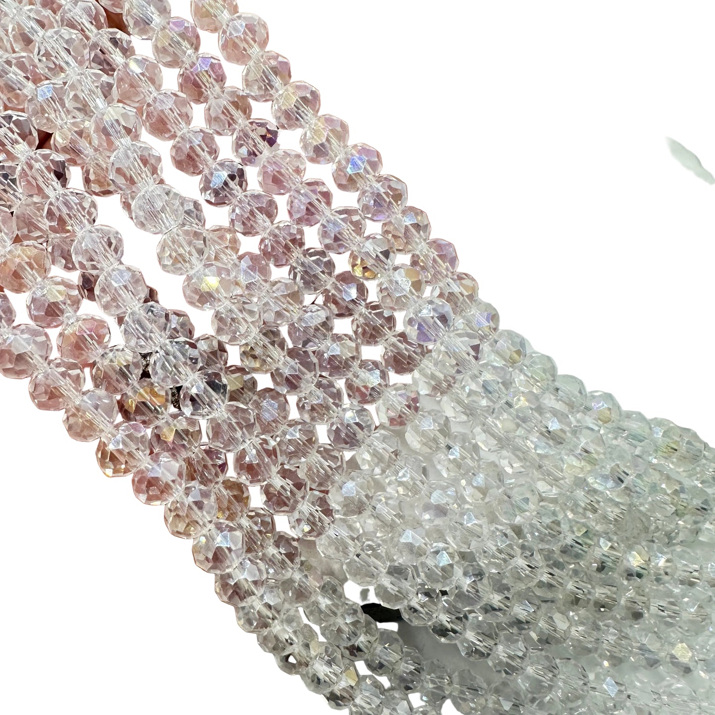 Cristal Rondel Clear AB (tornasol) 6 mm