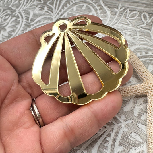 Conchas en Acrilico Espejo Pendant