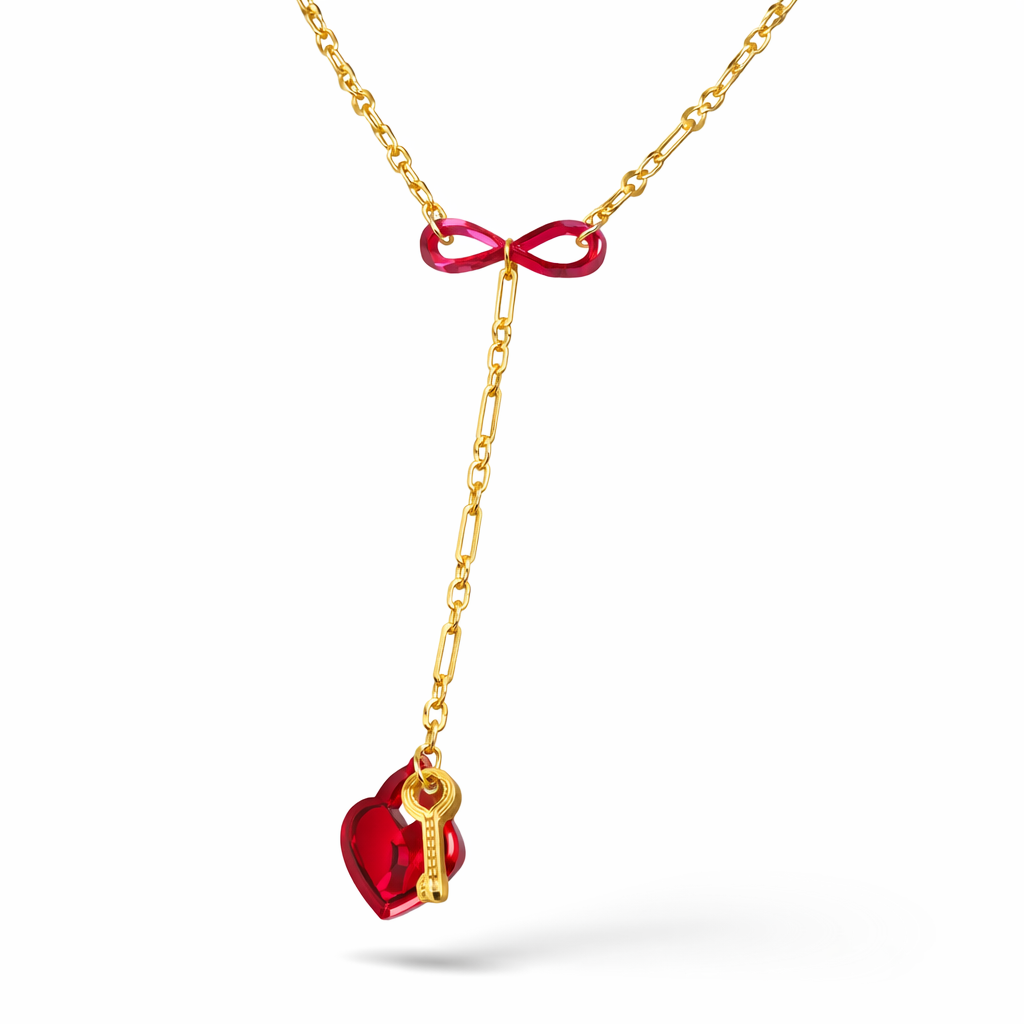 Charm de Candado Corazón con Llave en Acrílicos