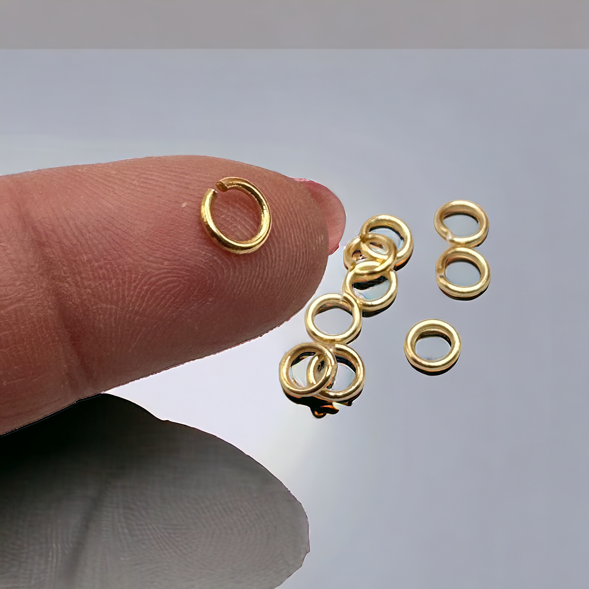 Argollas en Oro Laminado 6x1 mm