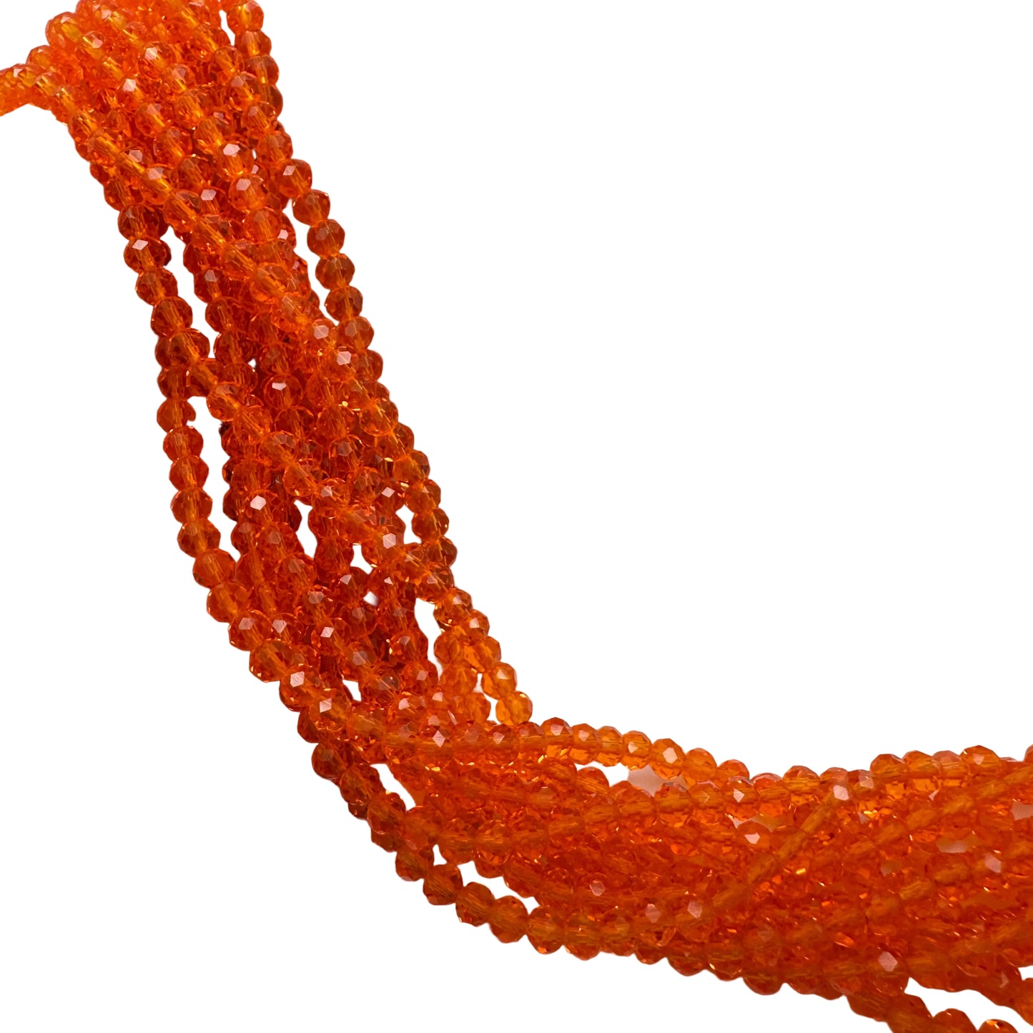 Cristal Rondel Glass Anaranjado 4 mm