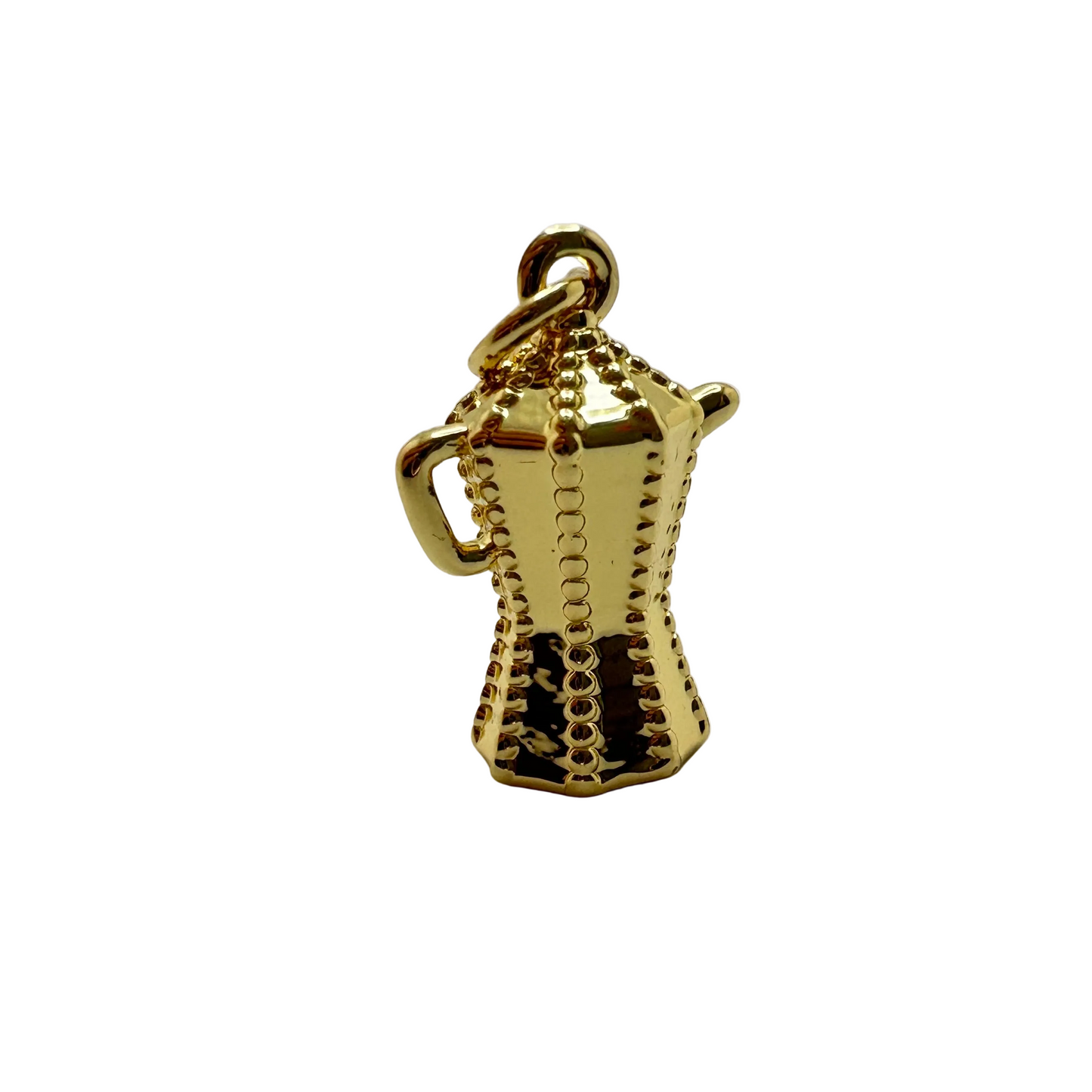 Dije de Cafetera Enchapada en Oro 18k