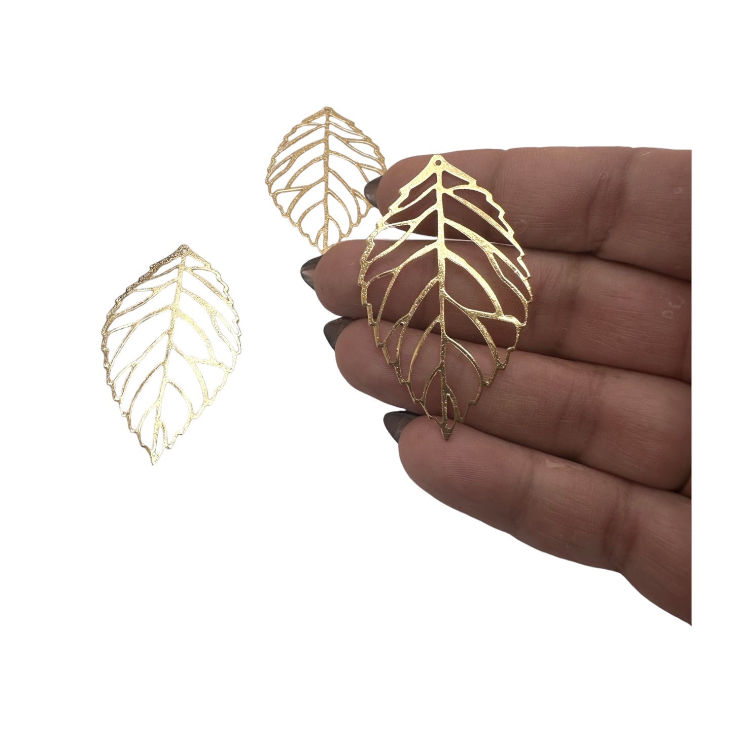 Charm de Hoja Gold Plated 18k