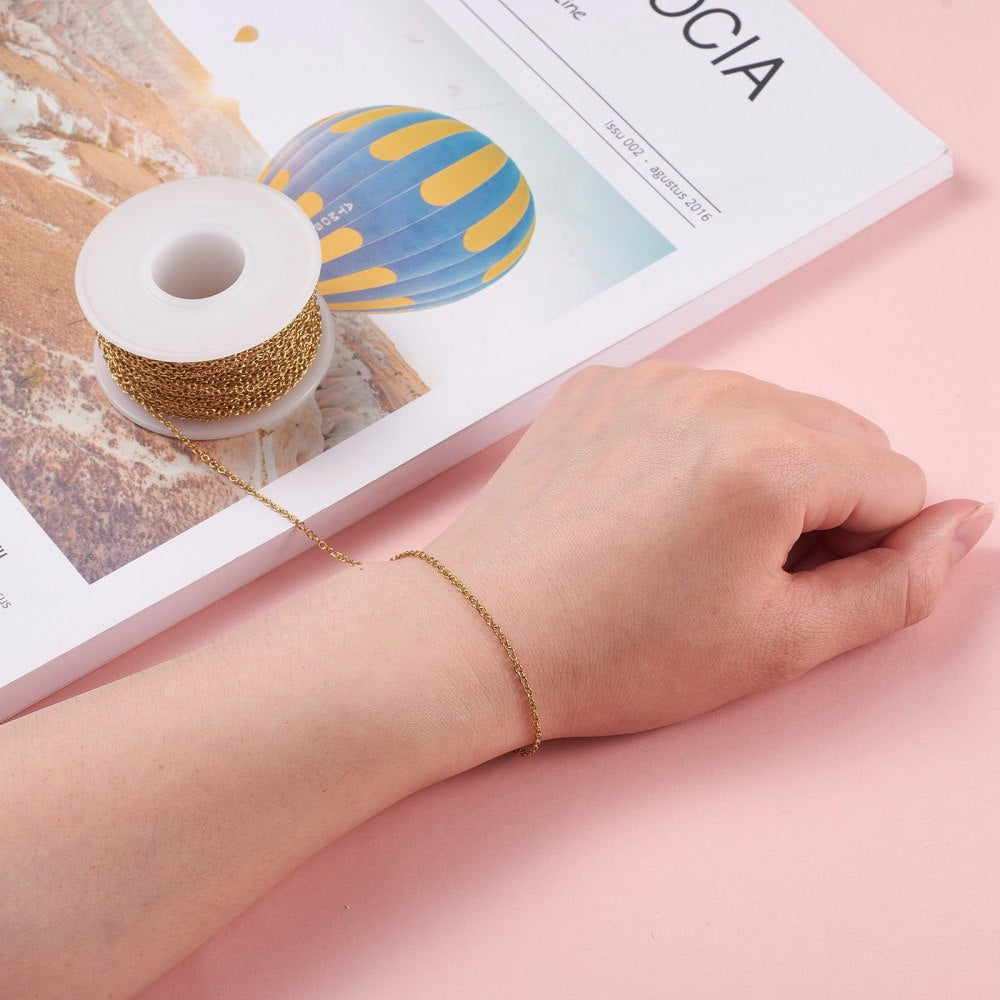 Rollo de Cadena en Stainless Steel Dorada