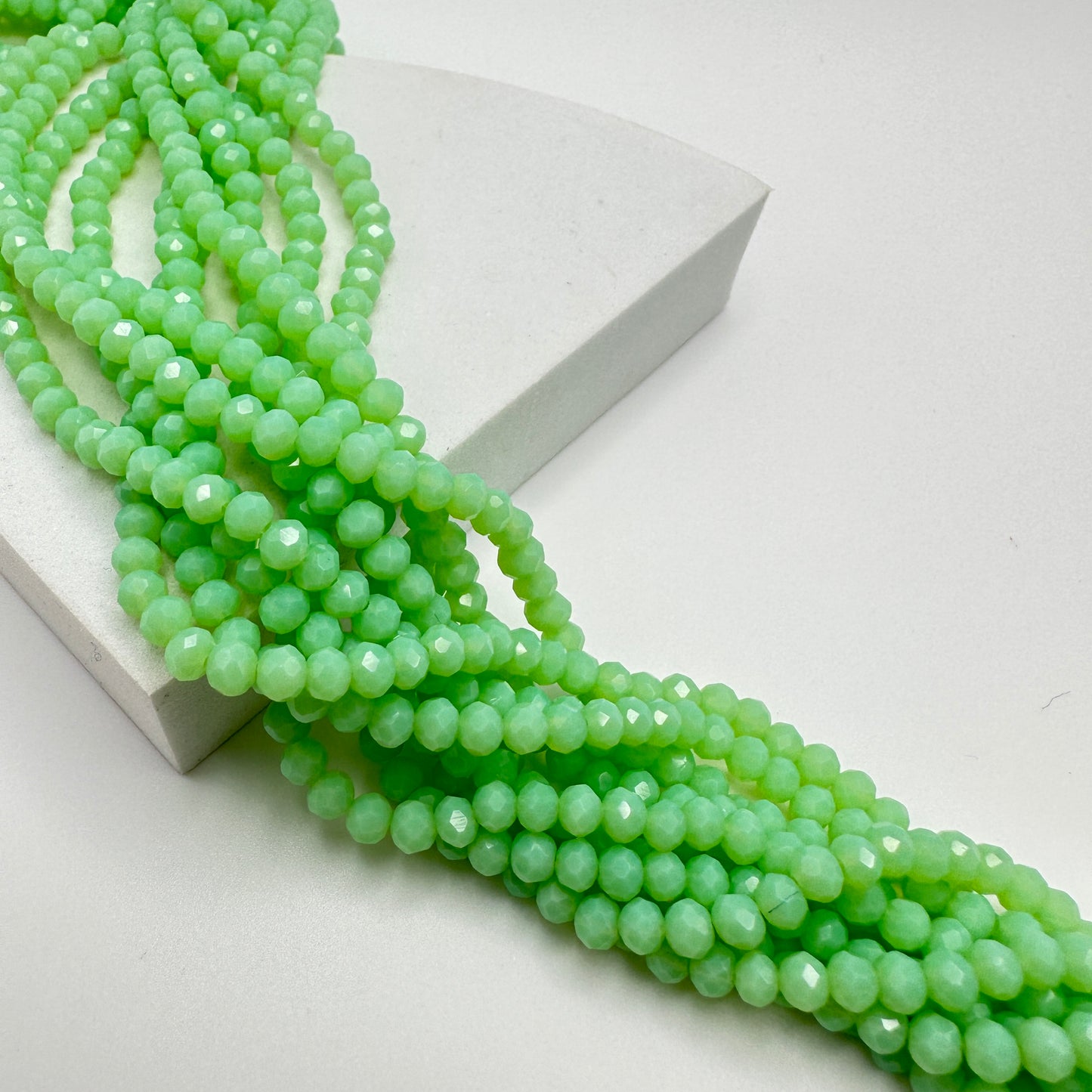 Cristal Rondelle Verde Claro