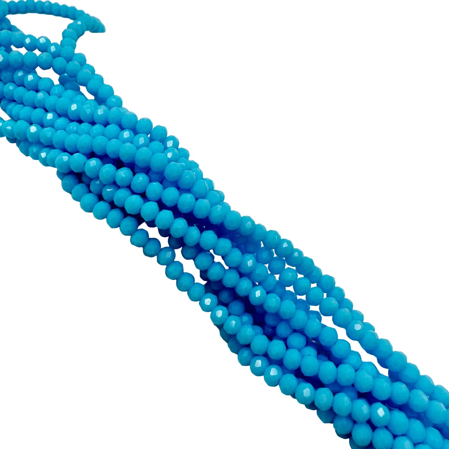 Cristal Rondelle Cyan