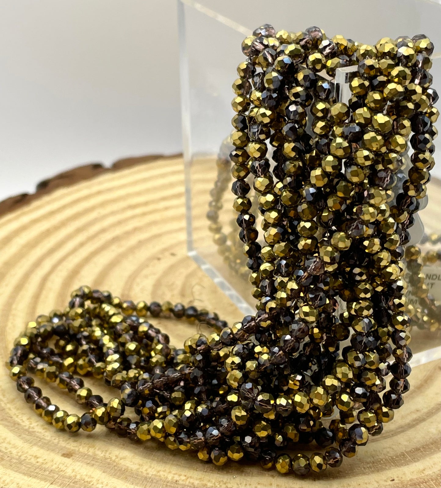 Cristales Rondelle Brown