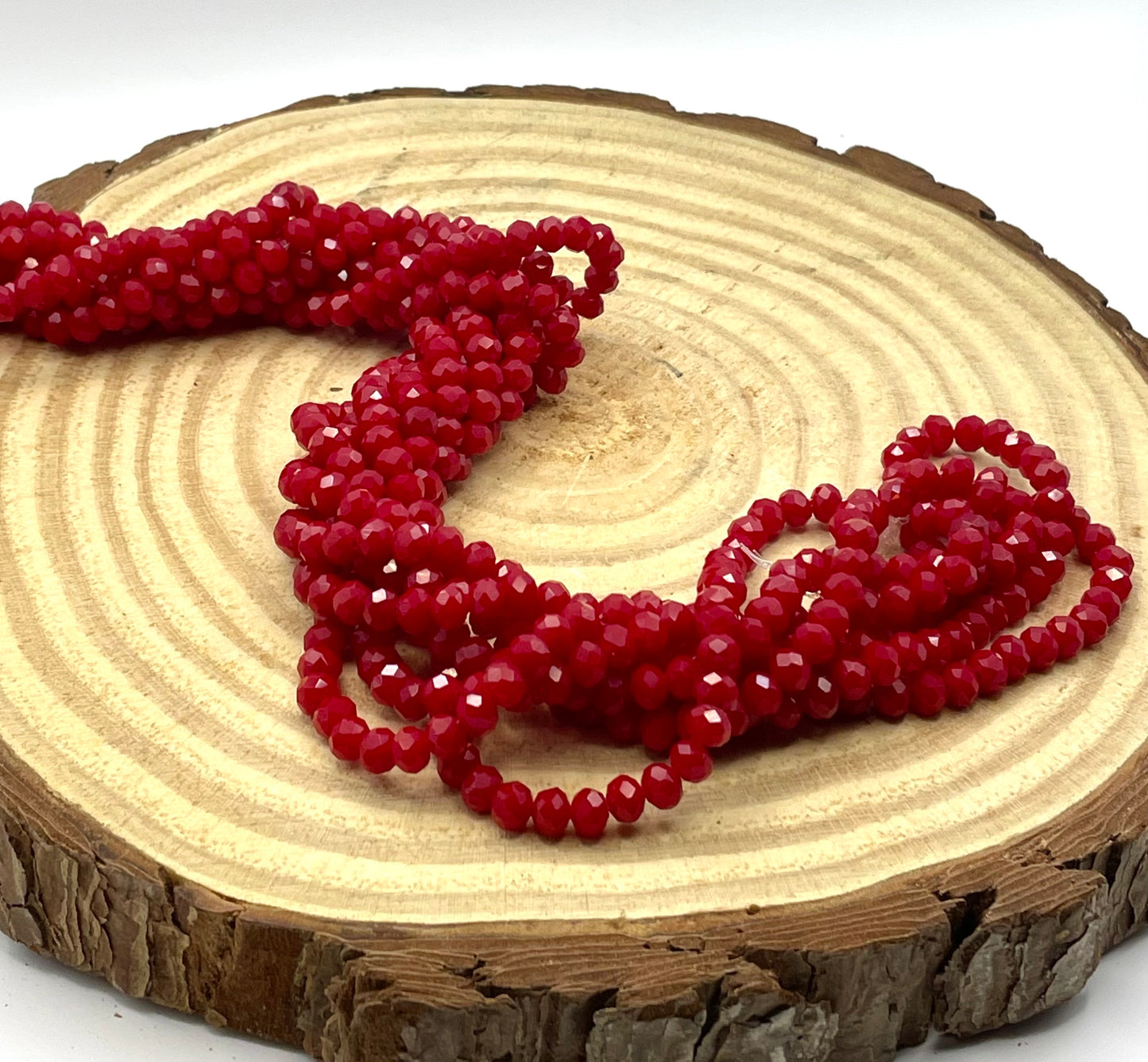 Cristales Rondelle Firebrick