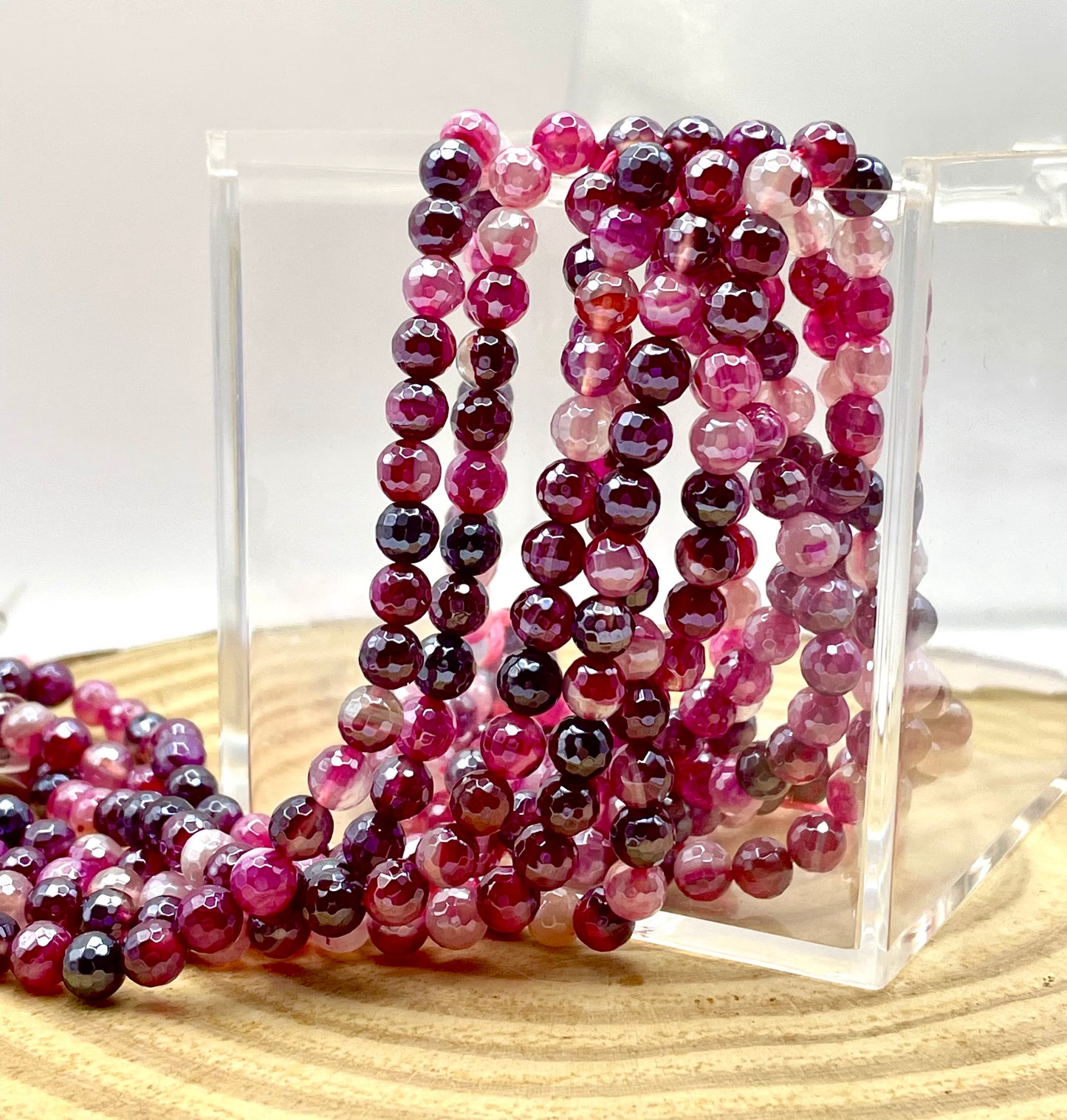 Ágata Facetada Rosada