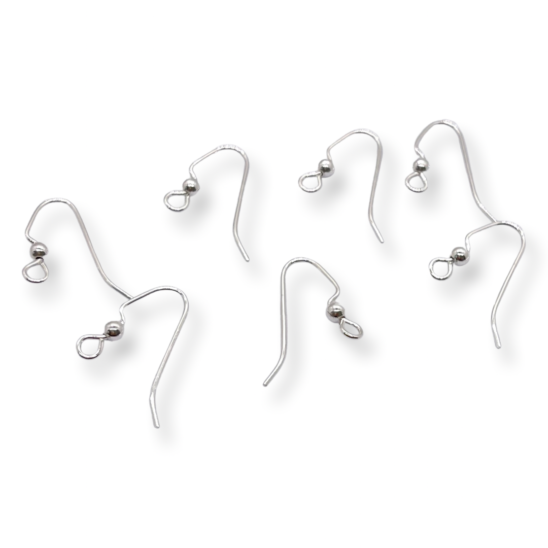 Ganchos de Aretes Pescador en Plata Esterlina