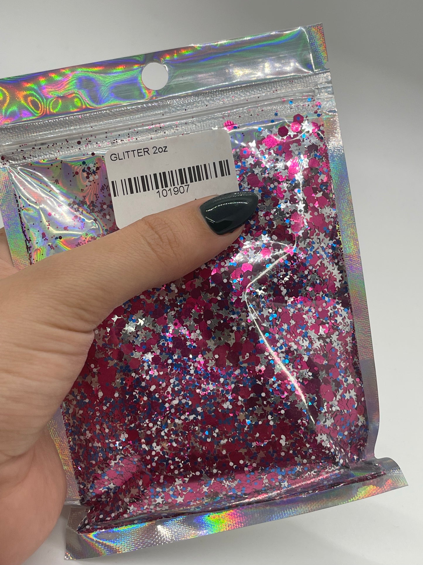 Starry Blue magenta glitter