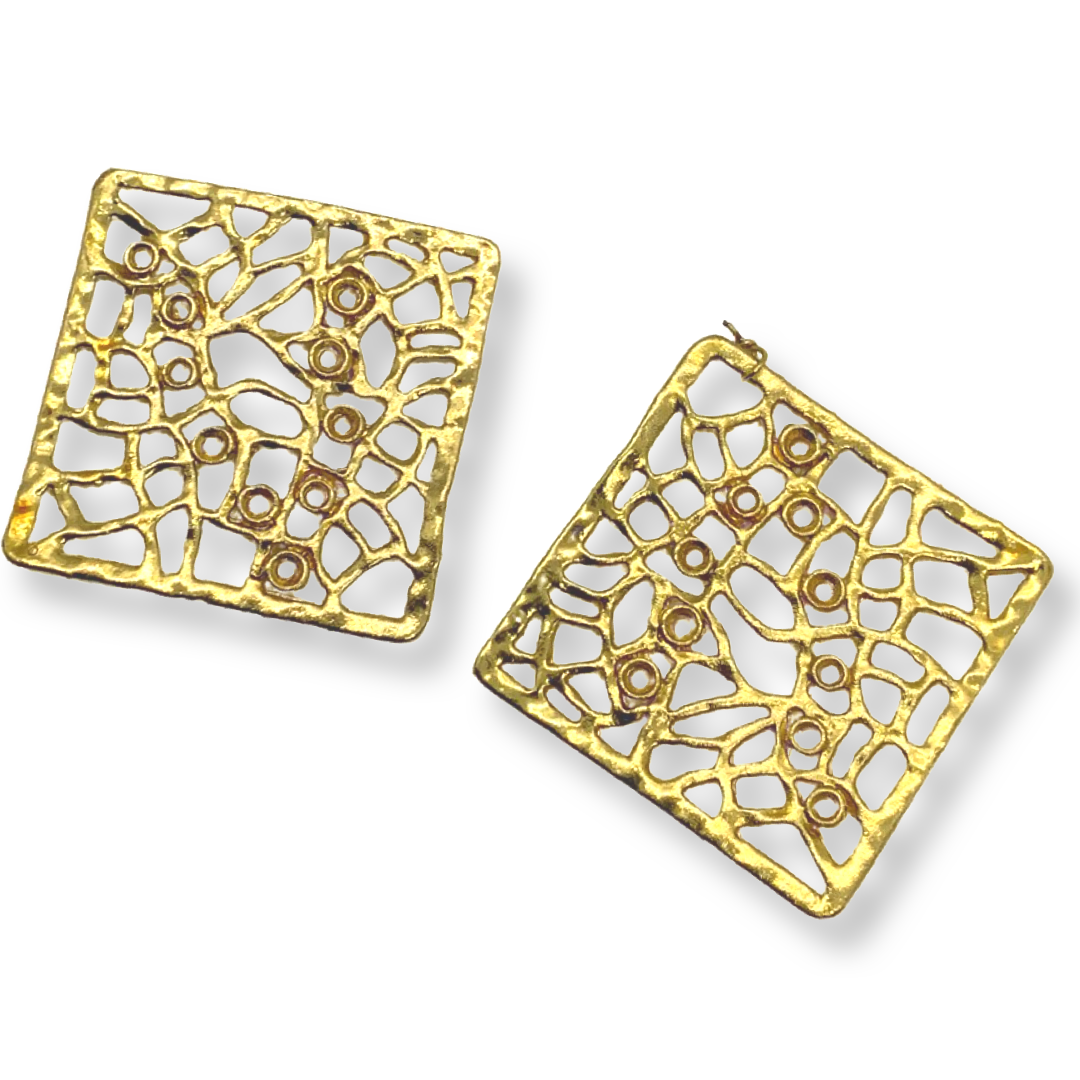 Pendant Cuadrado Labrado Enchape Hindú