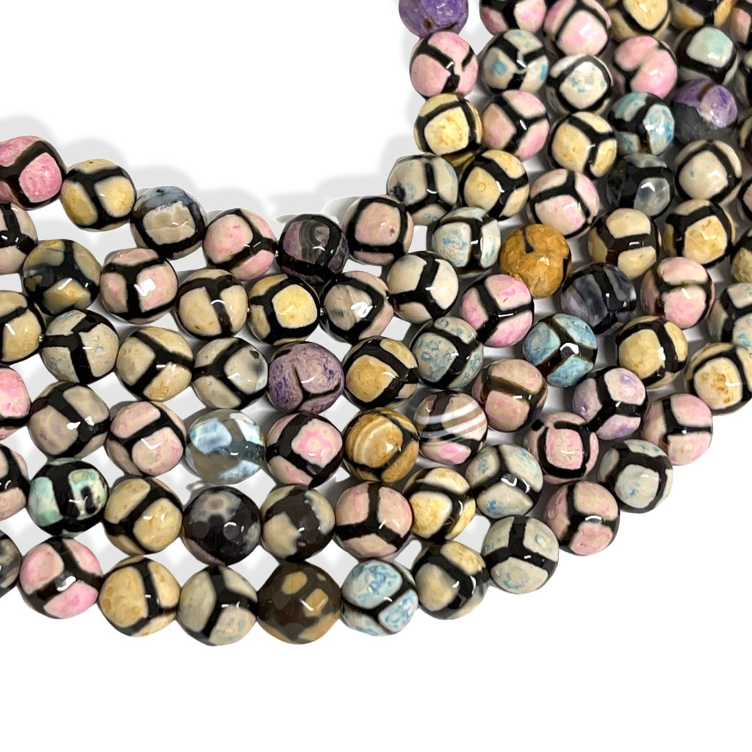 Ágata Tibetana Pasteles 8mm