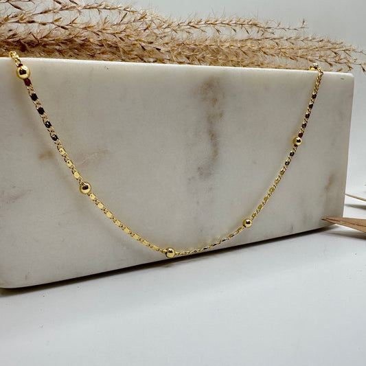 Cadena Lista Gold Plated 18k