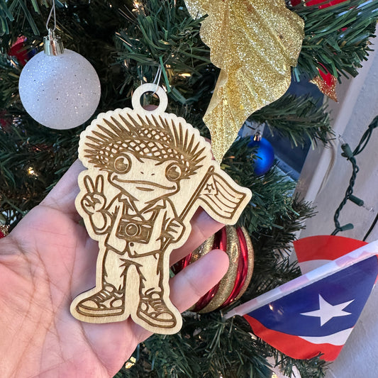 Sapo Concho con Pava en Madera