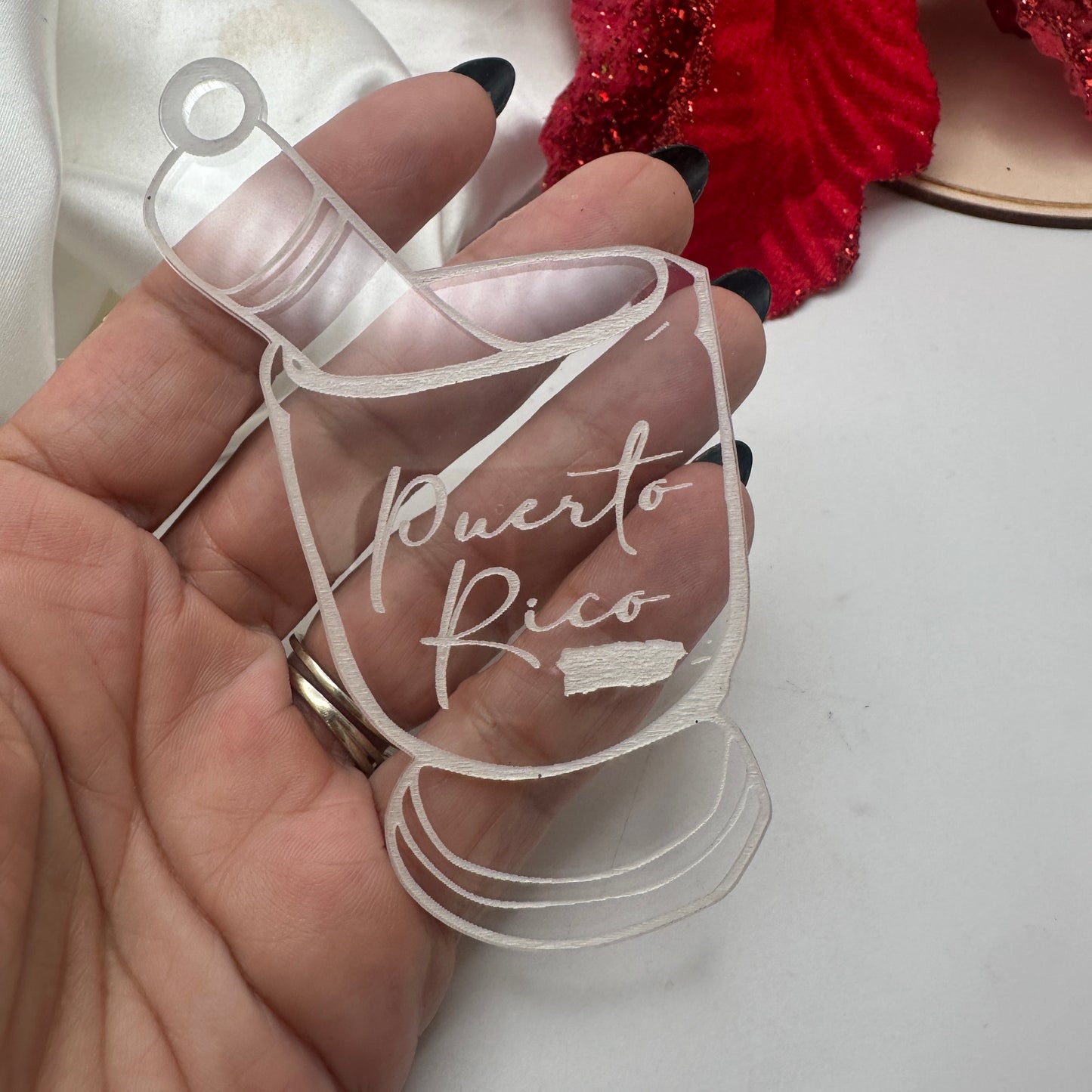 Adornos de Navidad en Acrílico Transparente