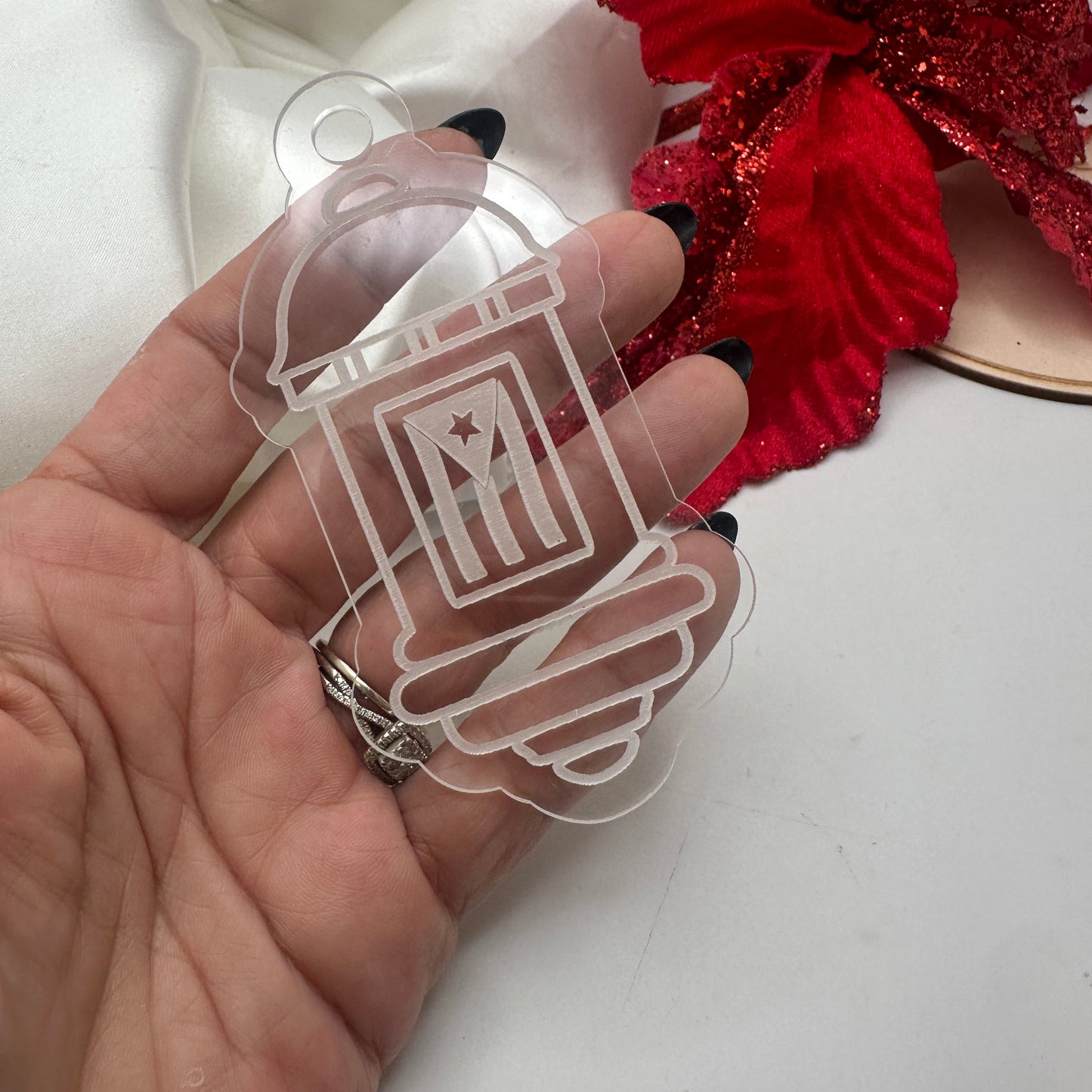 Adornos de Navidad en Acrílico Transparente