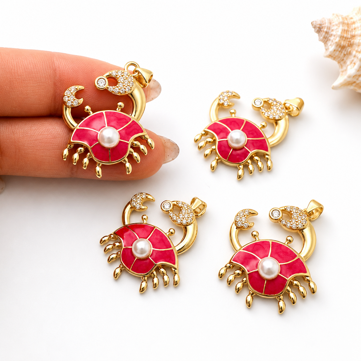 Charm Cangrejo con Zirconias