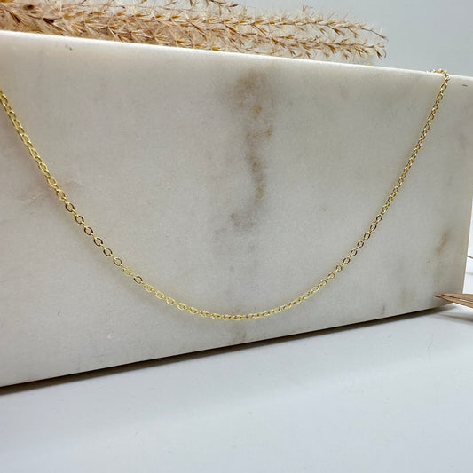 Cadena Gold Plated 18k lista para usar con extensor