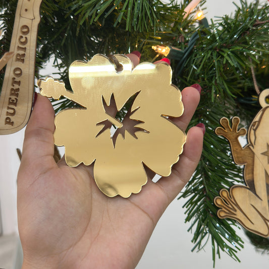 Amapola Dorada en Acrílico Espejo Dorado