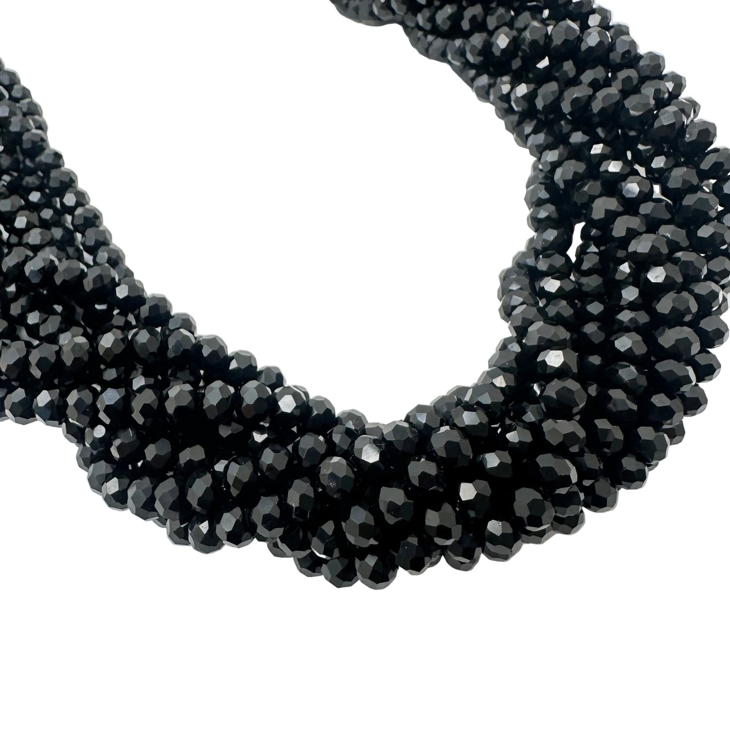 Cristal Rondel Negro 6mm