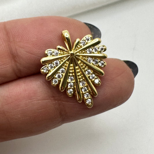 Charm Corazón con Zirconias 18k GP