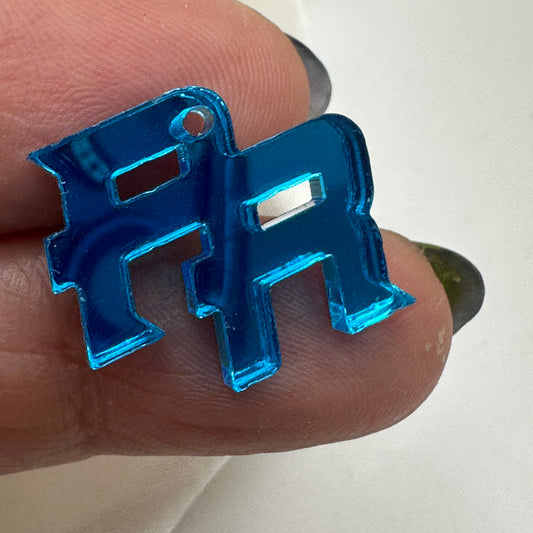 PR pendant azul espejo