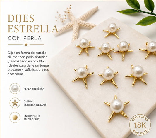 Estrella de Mar con Perla Acrílica GP
