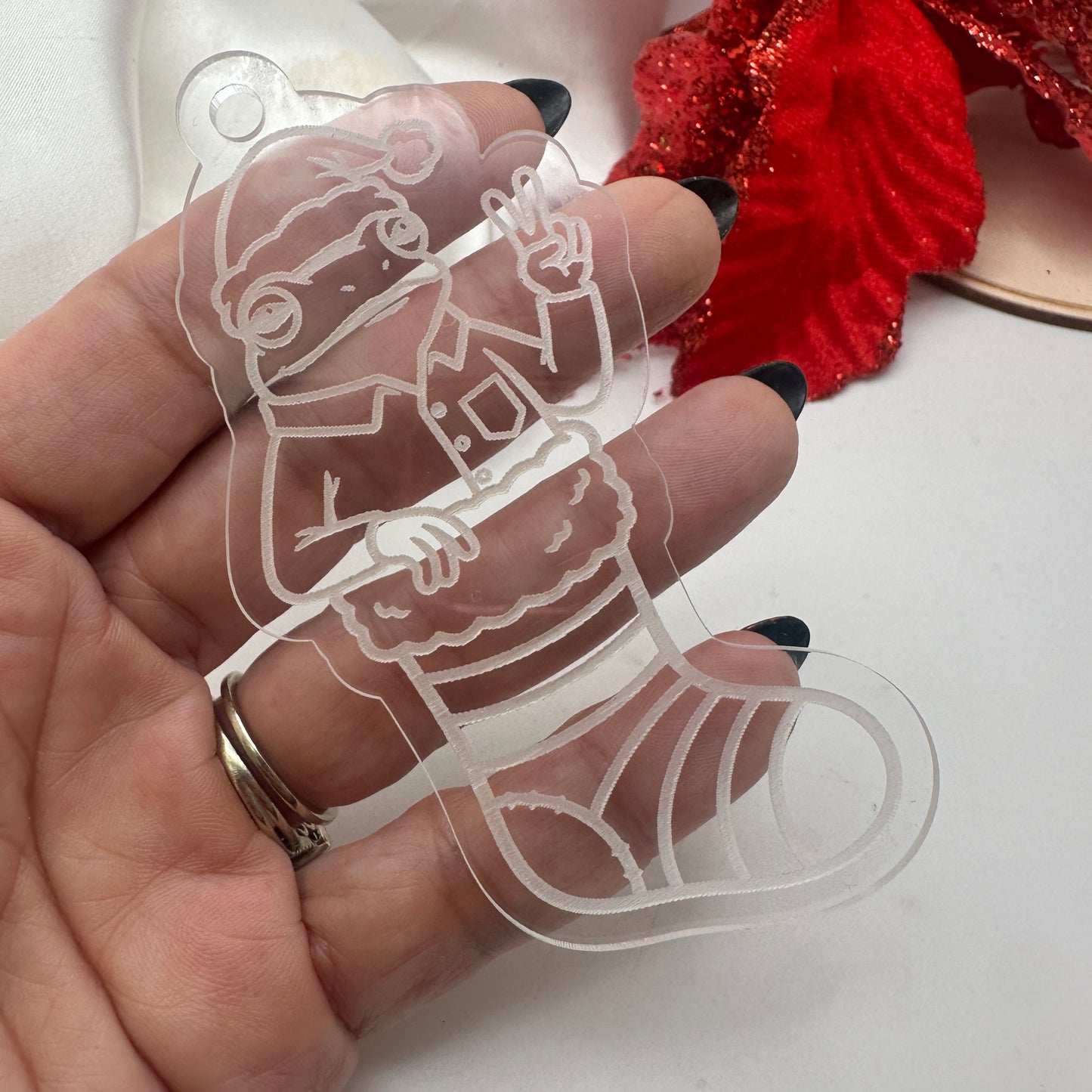 Adornos de Navidad en Acrílico Transparente