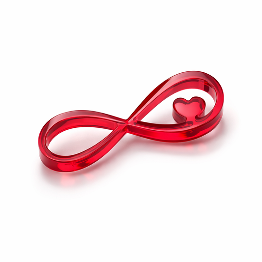 Infinito en Acrílico espejo Rojo