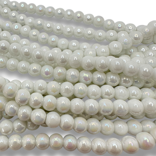 Cristal Redondo Blanco 6 mm