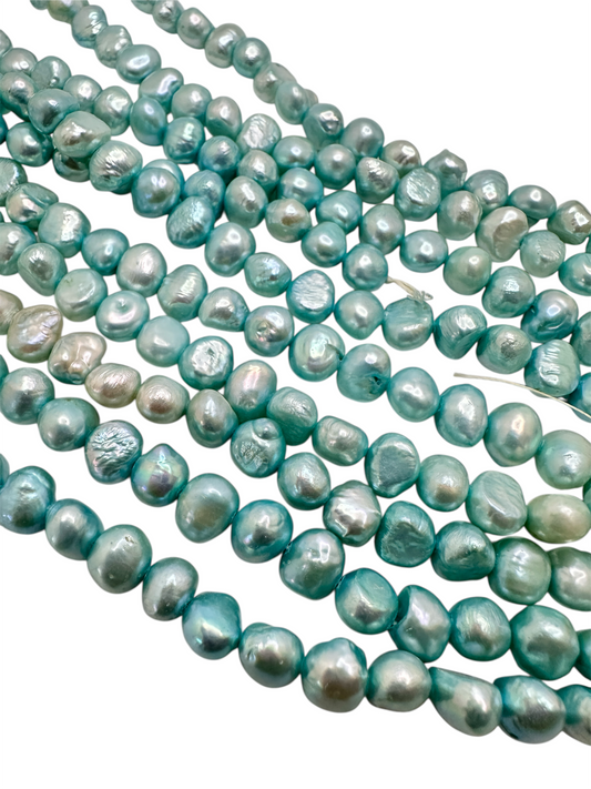 Perlas de Agua Dulce Azul Turquesa 8mm