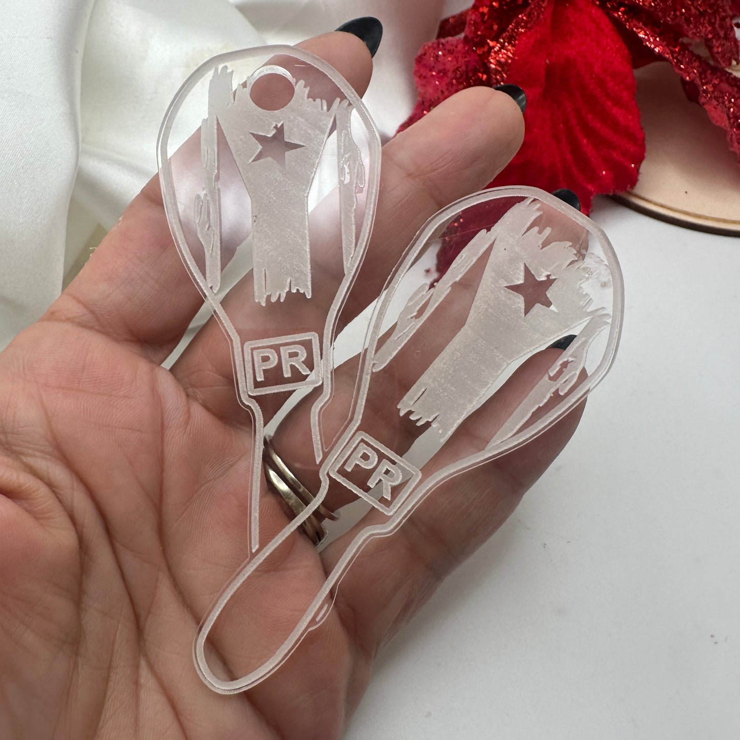 Adornos de Navidad en Acrílico Transparente