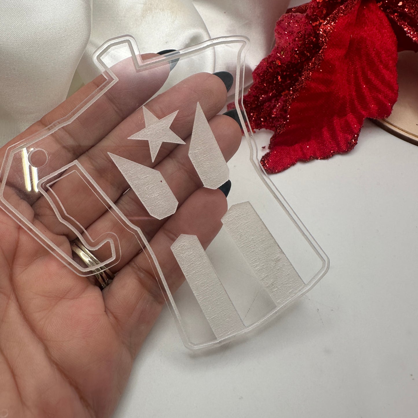 Adornos de Navidad en Acrílico Transparente