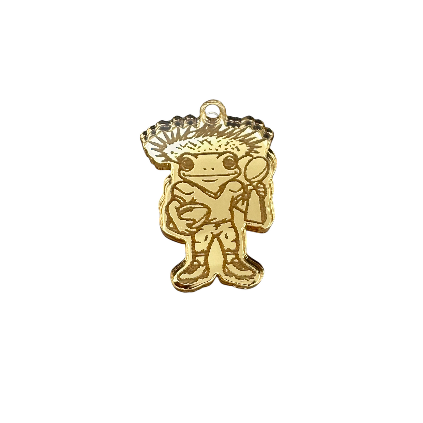 Superbowl   Pendant y conectores en acrílico espejo dorado. Variedad a escoger