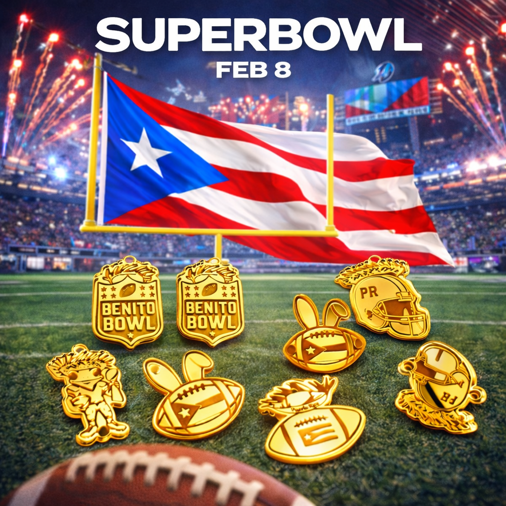 Superbowl   Pendant y conectores en acrílico espejo dorado. Variedad a escoger