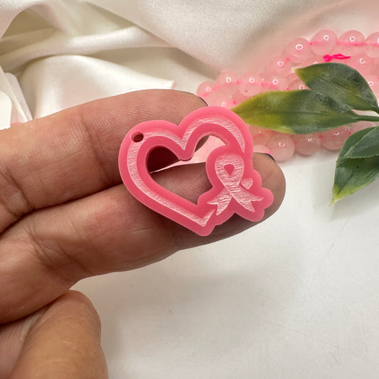 Pendant Corazón con lazo del Cáncer